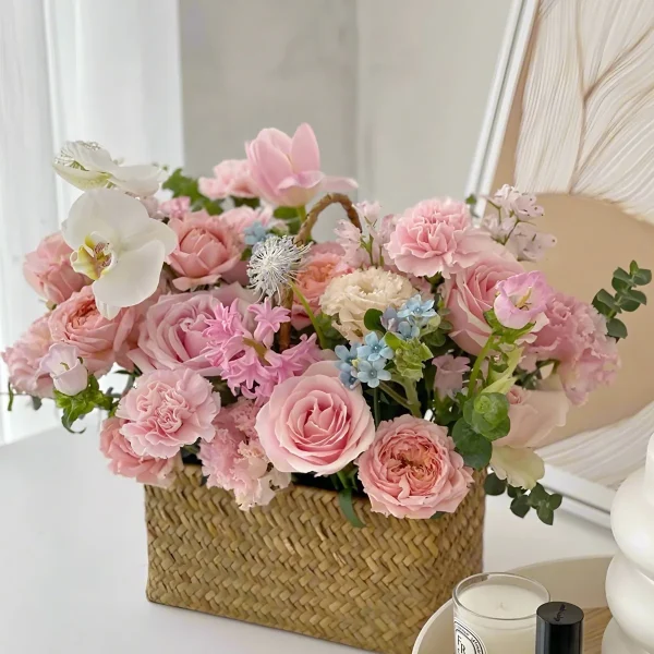 spring meadow pink carnation bloom box