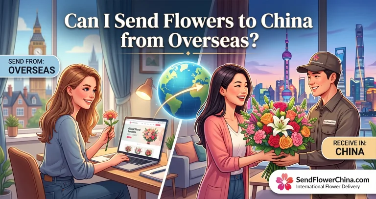 Can I Send Flowers to China from Overseas? How to send flowers to China from overseas with SendFlowerChina international delivery